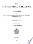 The Encyclopaedia Britannica : a dictionary of arts, sciences, literature and general information.