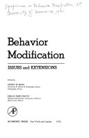 Behavior modification; issues and extensions.