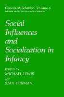 Social influences and socialization in infancy /
