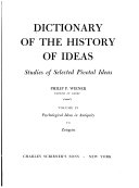 Dictionary of the history of ideas: studies of selected pivotal ideas;
