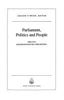 Parliament, politics and people : essays in eighteenth-century Irish history /