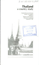 Thailand, a country study /