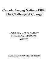 Canada among nations 1989, the challenge of change /