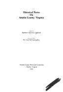 Historical notes on Amelia County, Virginia /