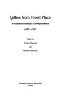 Letters from Forest Place : a plantation family's correspondence, 1846-1881 /