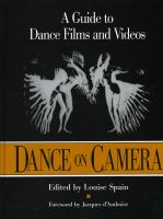 Dance on camera : a guide to dance films and videos /