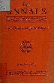 Social theory and public policy /