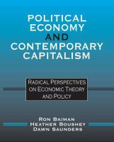 Political economy and contemporary capitalism : radical perspectives on economic theory and policy /
