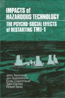 Impacts of hazardous technology : the psycho-social effects of restarting TMI-1 /