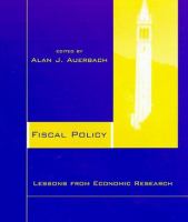 Fiscal policy : lessons from economic research /