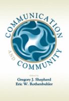 Communication and community /