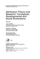 Attribution theory and research : conceptual, developmental, and social dimensions /