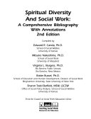 Spiritual diversity and social work : a comprehensive bibliography with annotations /