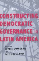 Constructing democratic governance in Latin America /