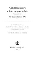 Columbia essays in international affairs: The Dean's papers.
