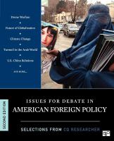 Issues for debate in American foreign policy : selections from CQ researcher.