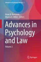 Advances in psychology and law.