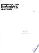 Statement of the United States Commission on Civil Rights on school desegregation.