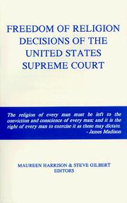 Freedom of religion decisions of the United States Supreme Court /