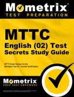 MTTC English (02) test secrets study guide : your key to exam success.