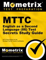 MTTC English as a second language (86) test secrets : study guide : your key to exam success /