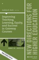 Improving teaching, learning, equity, and success in gateway courses /