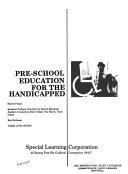 Pre-school education for the handicapped /