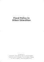 Fiscal policy in urban education