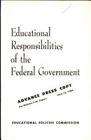 Educational responsibilities of the Federal Government.
