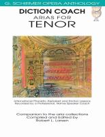 Diction coach : arias for tenor /