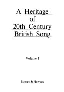 A heritage of 20th century British song.