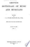 Grove's dictionary of music and musicians, [2nd edition] ; with an American supplement /