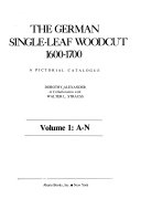 The German single-leaf woodcut, 1600-1700 : a pictorial catalogue /