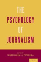 The psychology of journalism /