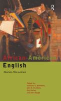 African-American English : structure, history, and use /
