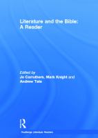 Literature and the Bible : a reader /