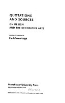 Quotations and sources on design and the decorative arts  /