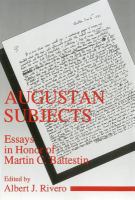 Augustan subjects : essays in honor of Martin C. Battestin /