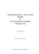 The James Joyce-Paul Léon papers in the National Library of Ireland : a catalogue /