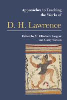 Approaches to teaching the works of D.H. Lawrence /