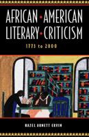 African American literary criticism, 1773 to 2000 /
