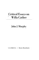 Critical essays on Willa Cather /