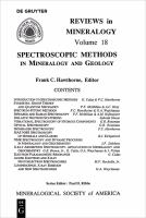 Spectroscopic methods in mineralogy and geology /