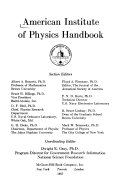 American Institute of Physics handbook.