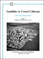Landslides in central California : San Francisco and central California, July 20-29, 1989 /