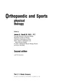 Orthopaedic and sports physical therapy /