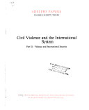 Civil violence and the international system.