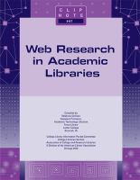 Web research in academic libraries /