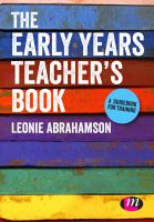 The early years teacher's book : a guidebook for training /