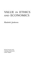 Value in ethics and economics /